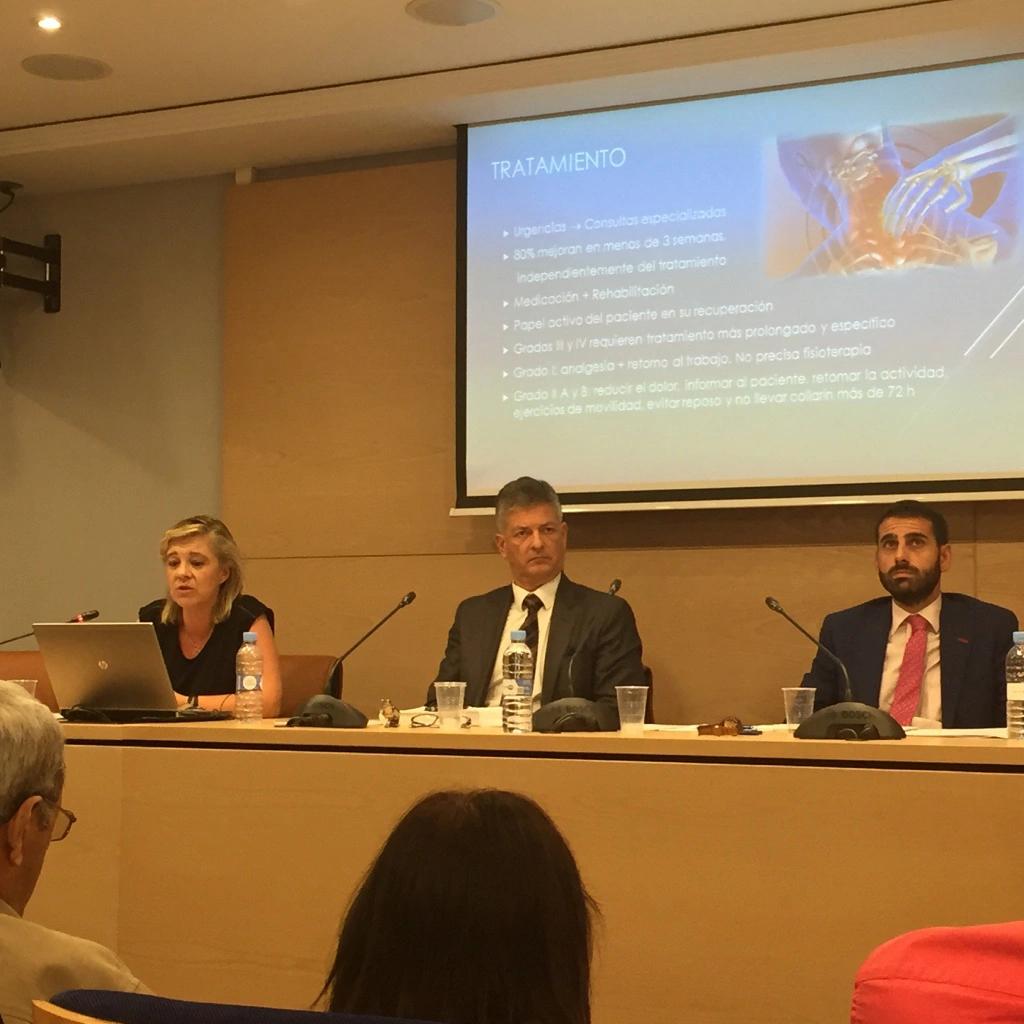 La Dra. Dña. Mª Teresa Pérez Nieves durante su ponencia para abogados de víctimas de tráfico
