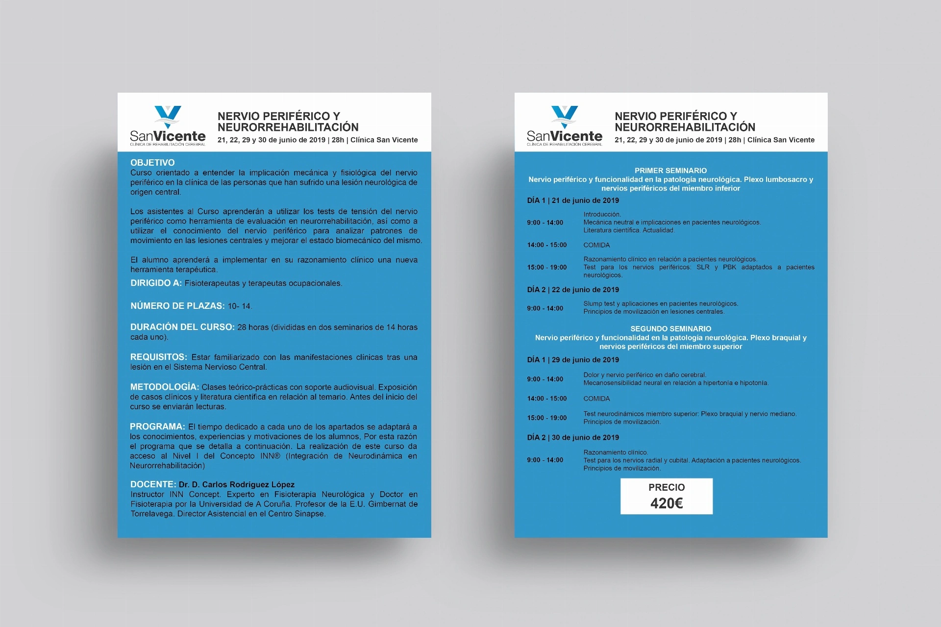 Curso Nervio Periférico y Neurorrehabilitación en Clínica San Vicente de Madrid